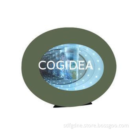 Cylindrical Levitation Photo Frame Display , Lights Inside